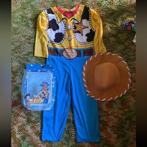 Toy Story woody costume discounted since middle top is fraying